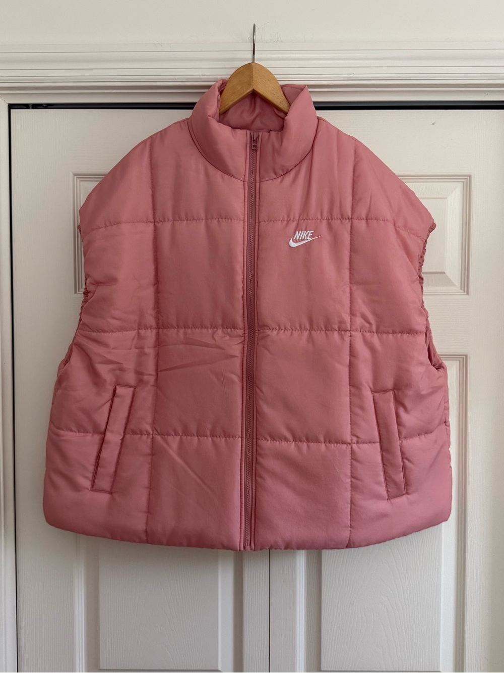 Nike Women's Rose Pink Quilted Puffer Vest